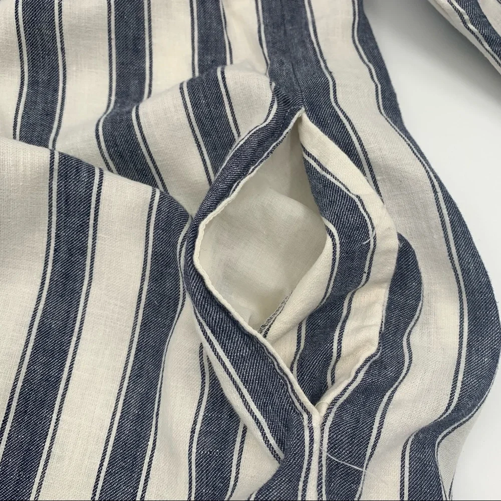 Madewell Striped Linen Blend Shirt Dress - Picture 12 of 15